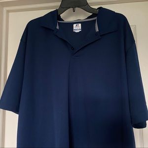 Russell men’s XL navy blue polo